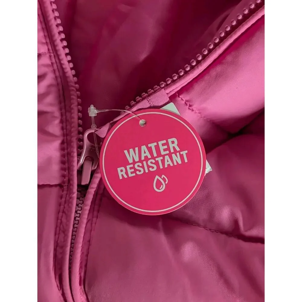 The Childrens Place Puffer Jacket Girls XL 14 Bubblegum Pink Water Resistant NWT